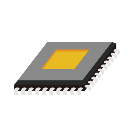 ウェーハから半導体チップの形成 イメージ